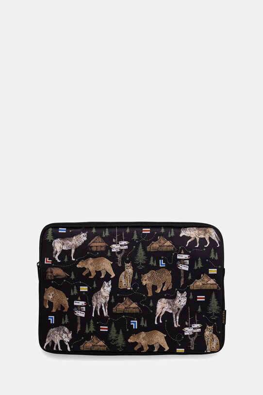 Pokrowiec na laptopa wzorzysty kolor czarny na laptopa czarny RS25.ITU500