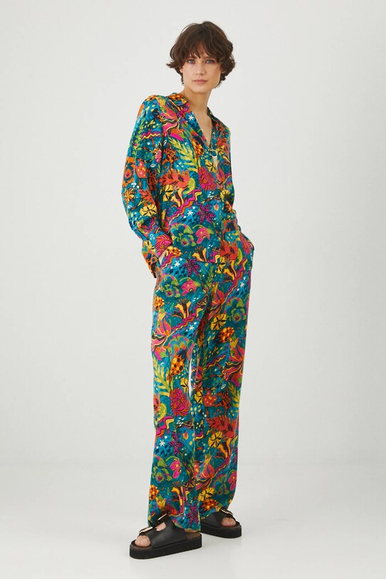 Koszula damska regular z wiskozy kolor multicolor RS25.KDD070 multicolor RS25