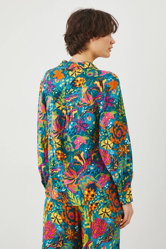 Odzież Koszula damska regular z wiskozy kolor multicolor RS25.KDD070 multicolor