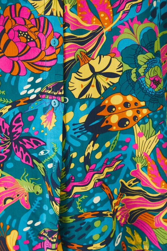 Koszula damska regular z wiskozy kolor multicolor RS25.KDD070 multicolor