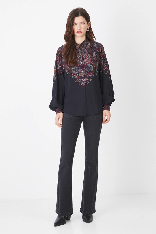 Koszula damska regular z wiskozy kolor multicolor RS25.KDD100 multicolor RS25