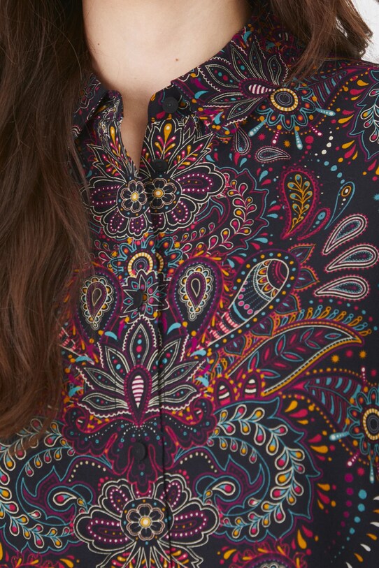 Koszula damska regular z wiskozy kolor multicolor RS25.KDD100 multicolor