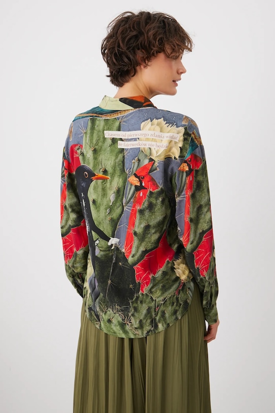 Odzież Koszula damska z wiskozy by Magda Kubiak – Dziki Las kolor multicolor RS25.KDD270 multicolor