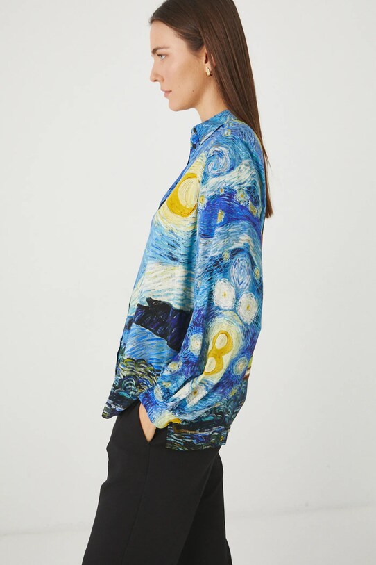 Košeľa dámska viskóza z kolekcie pre milovníkov mačiek viac farieb viacfarebná RS25.KDD350