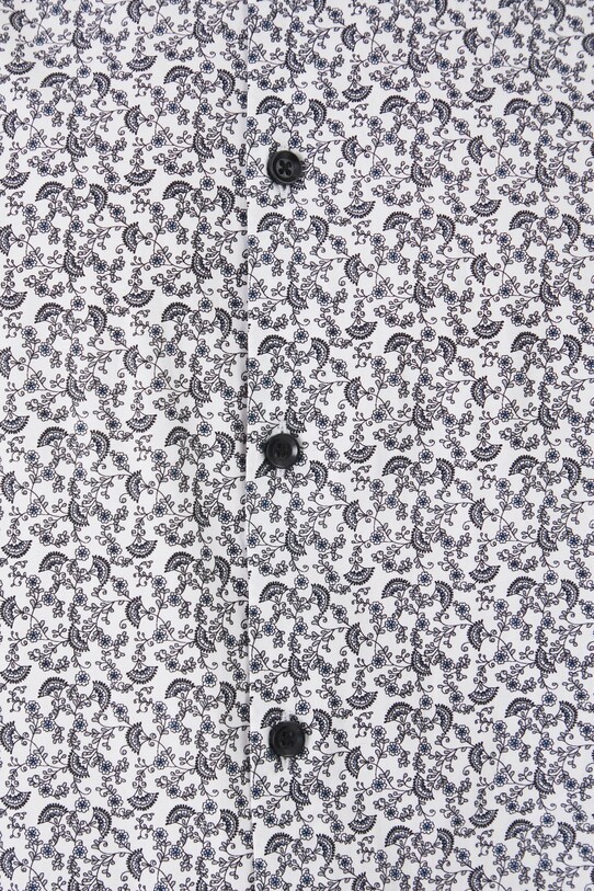 Koszula męska z kołnierzykiem klasycznym z drobnym wzorem kolor biały RS25.KDM013 biały