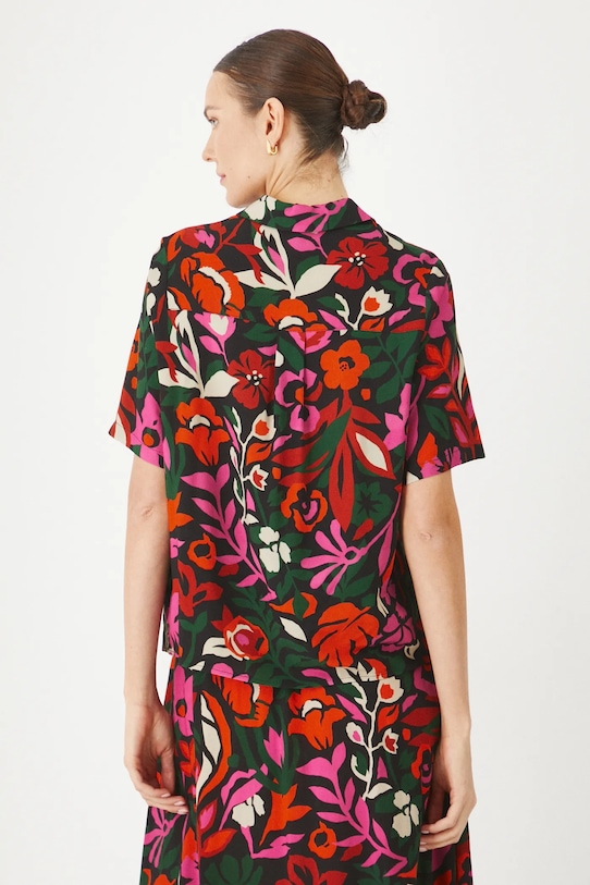 Odzież Koszula damska oversize z wiskozy kolor multicolor RS25.KKD030 multicolor