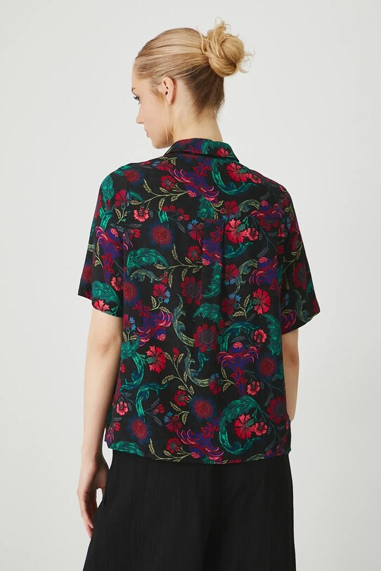 Odzież Koszula damska oversize z wiskozy kolor multicolor RS25.KKD030 multicolor