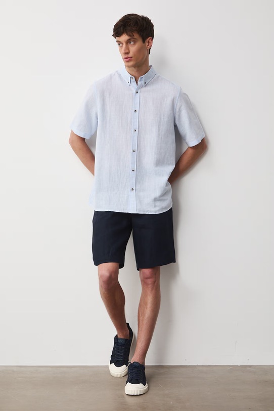 Medicine camasa de in RS25.KKM070 albastru RS25