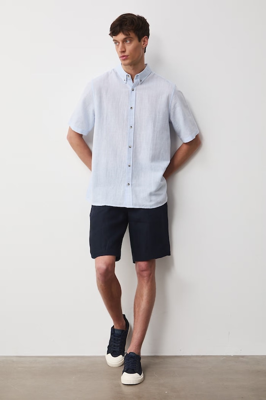 Medicine camasa de in RS25.KKM070 albastru RS25