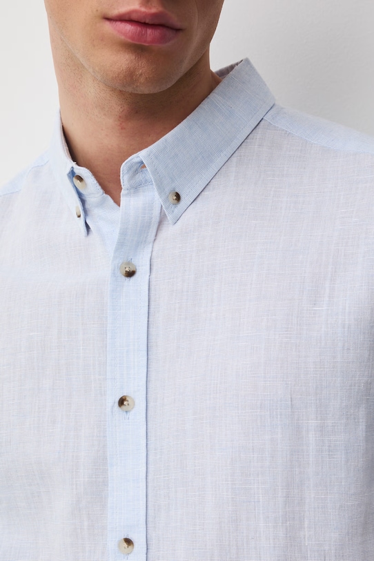 Medicine camasa de in RS25.KKM070 albastru