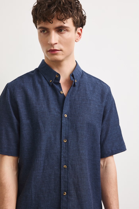 Odzież Medicine koszula lniana RS25-KKM070 granatowy