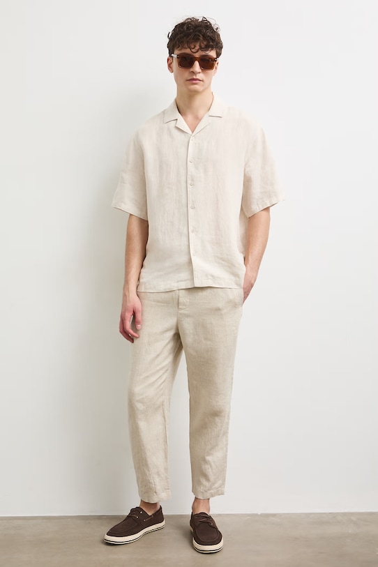 Сорочка з льону Medicine RS25-KKM090 бежевий RS25