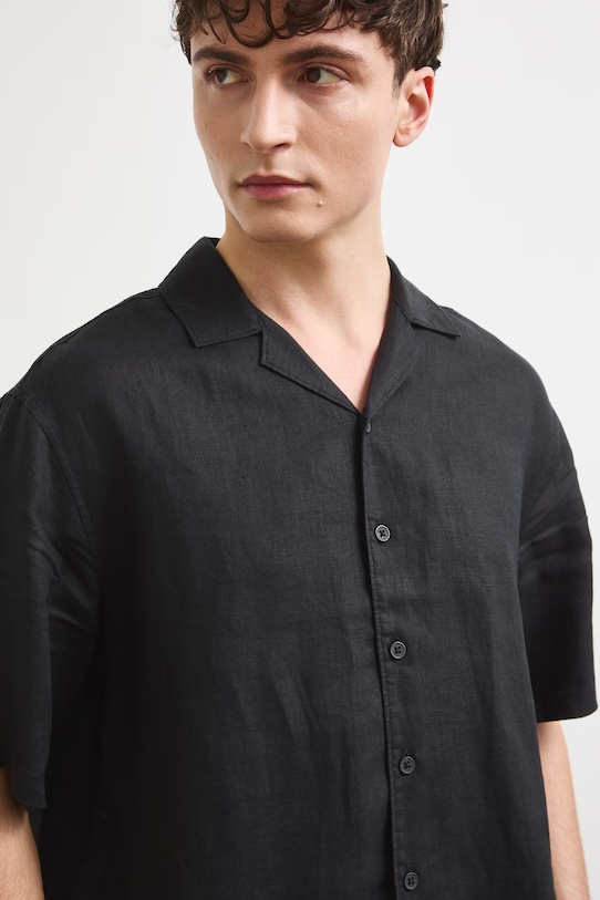 Lanena srajca Medicine črna RS25-KKM090