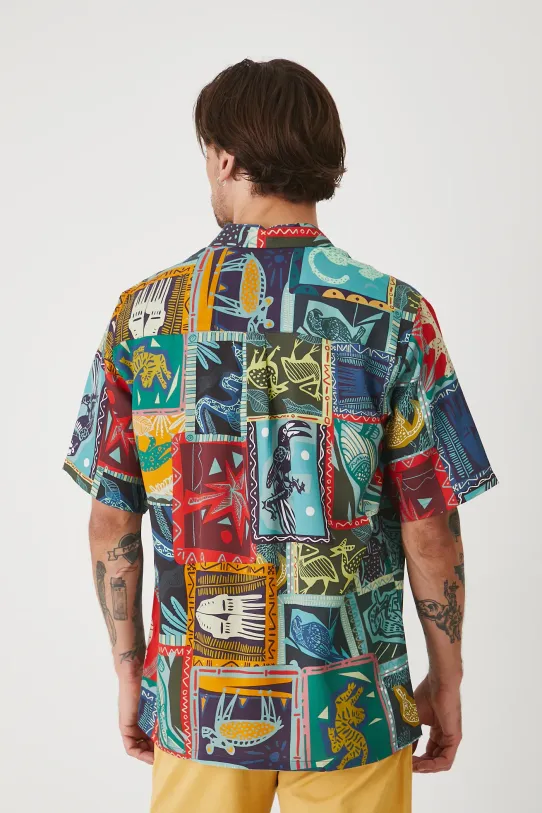 Odzież Koszula męska z kołnierzykiem klasycznym z lyocellu kolor multicolor RS25.KKM091 multicolor
