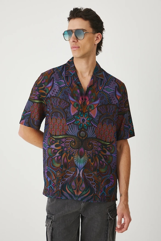 Medicine cămașă scurt multicolor RS25.KKMC12