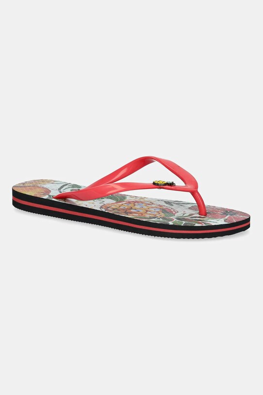 Japonki damskie wzorzyste kolor multicolor płaski multicolor RS25.KLD821