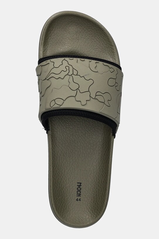 Klapki męskie z fakturą kolor zielony zielony RS25.KLM803