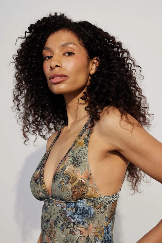 Jednoczęściowy strój kąpielowy damski wzorzysty kolor multicolor multicolor RS25.KSD710