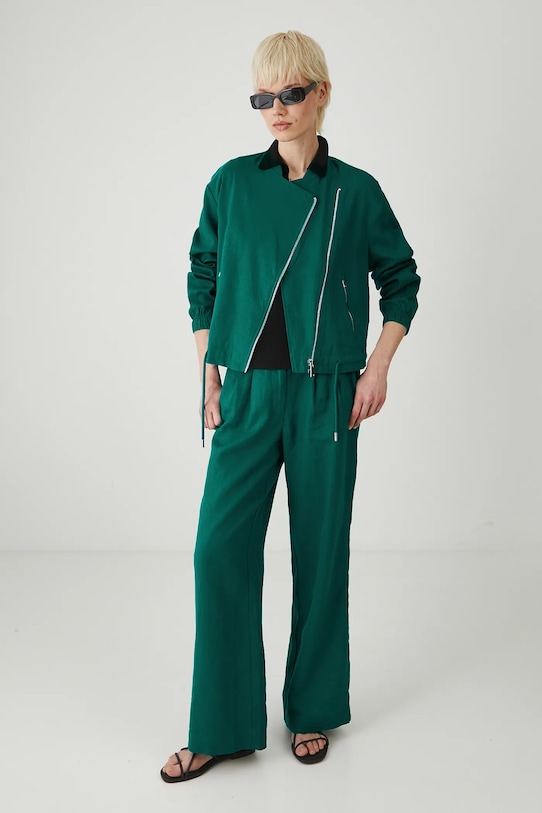 Medicine kurtka bomber lniana RS25.KUD804 zielony RS25