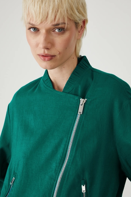 Medicine kurtka bomber lniana zielony RS25.KUD804