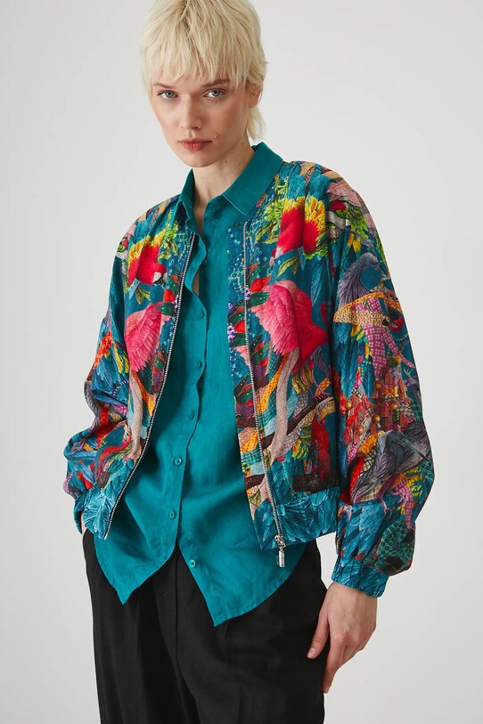 Kurtka bomber damska z kolekcji El Gato Chimney x Medicine kolor multicolor RS25.KUD850 multicolor RS25
