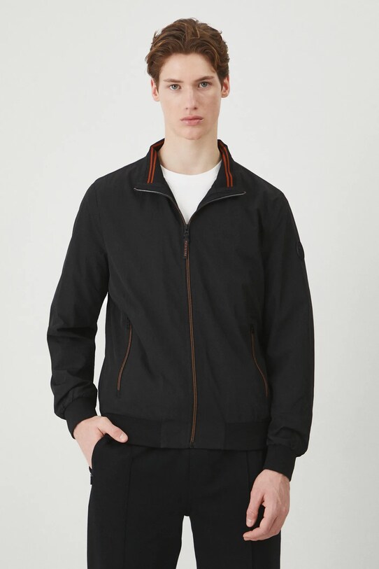 Bunda pánská typ harrington plain černá barva bez kapuce černá RS25.KUM600