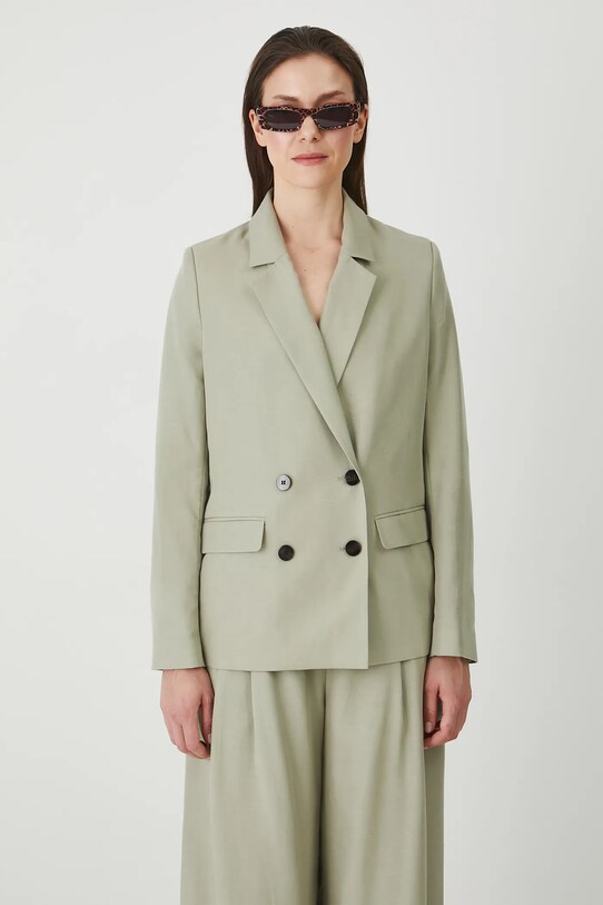 Blazer με μείγμα λινών Medicine πράσινο RS25.KZD900