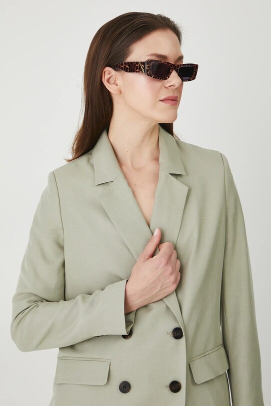 Blazer με μείγμα λινών Medicine RS25.KZD900 πράσινο