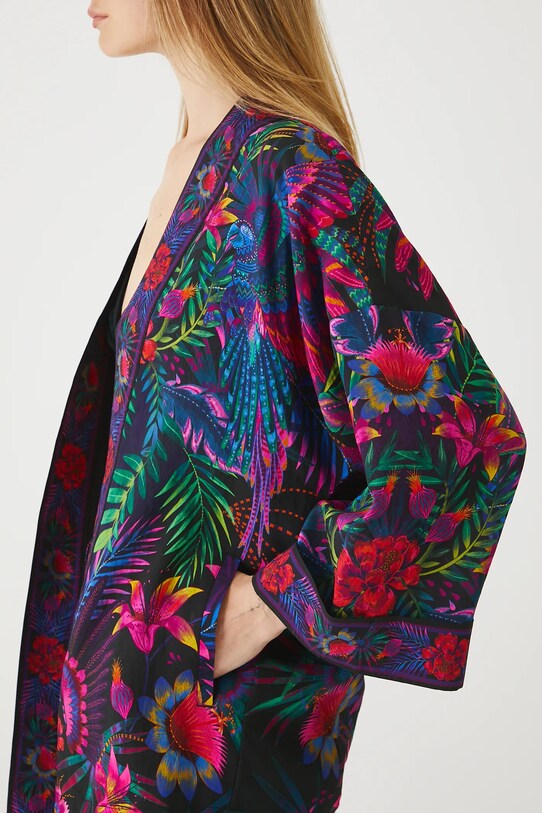Kimono damskie wzorzyste kolor czarny RS25.KZDA00 czarny