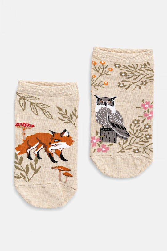 Bavlněné ponožky dámské se zvířecím motivem (2-pack) více barev krátké ponožky vícebarevná RS25.LGD702