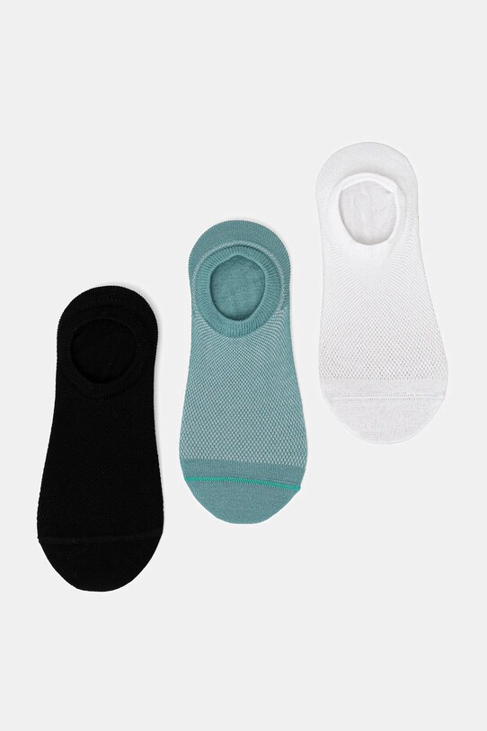 Skarpetki bawełniane damskie gładkie (3-pack) kolor multicolor skarpetki krótkie multicolor RS25.LGD706