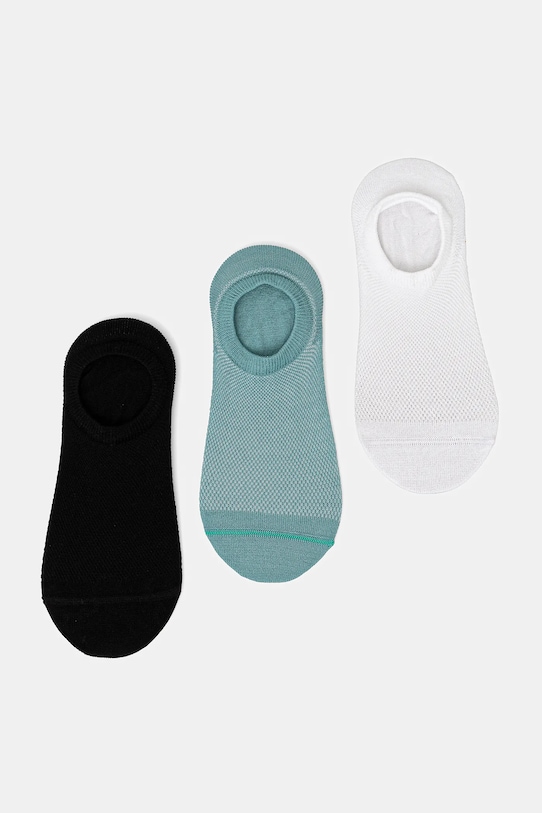 Skarpetki bawełniane damskie gładkie (3-pack) kolor multicolor skarpetki krótkie multicolor RS25.LGD706