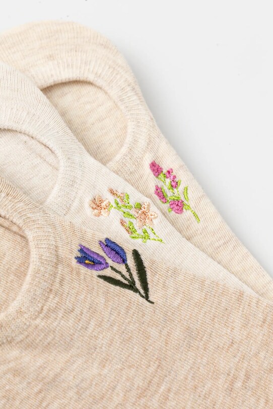 Skarpetki bawełniane damskie z ozdobnym haftem (3-pack) kolor multicolor RS25.LGD803 multicolor RS25