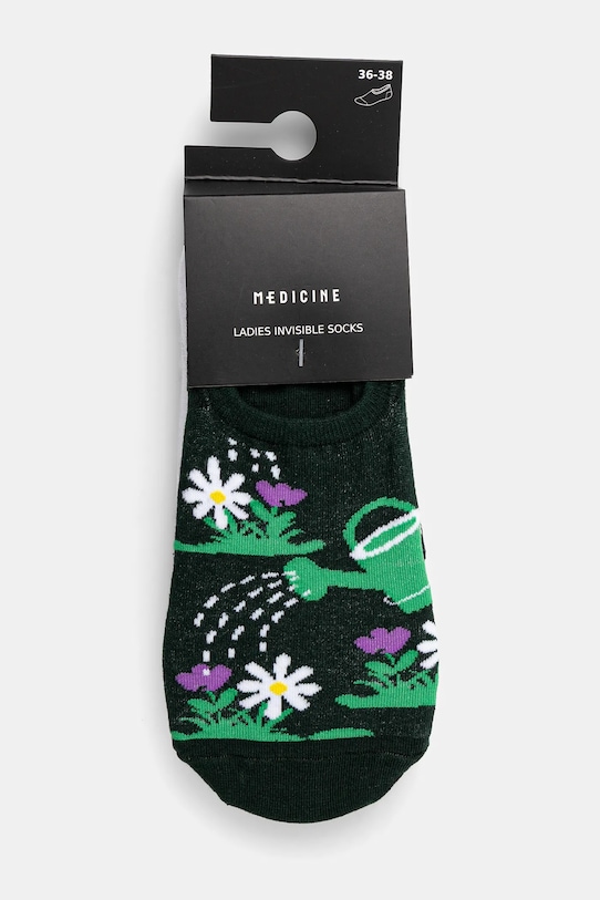 Odzież Skarpetki bawełniane damskie w kwiaty (3-pack) kolor multicolor RS25.LGD804 multicolor