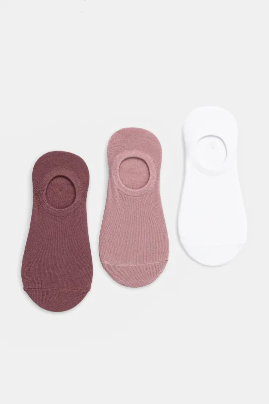 Skarpetki damskie gładkie z modalem (3-pack) kolor multicolor skarpetki krótkie multicolor RS25.LGD811