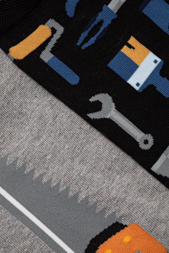 Bavlněné ponožky pánské s motivem nářadí (2-pack) více barev RS25.LGM510 vícebarevná RS25