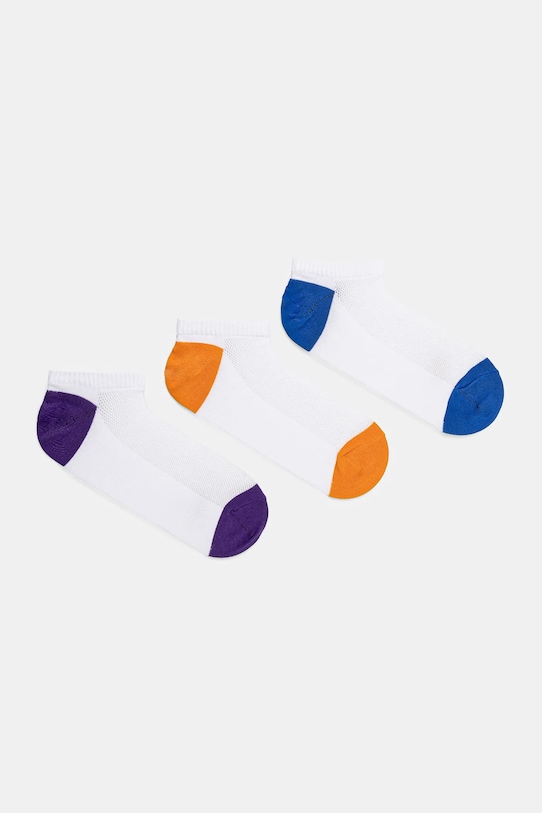 Skarpetki bawełniane męskie (3-pack) kolor biały skarpetki krótkie biały RS25.LGM617