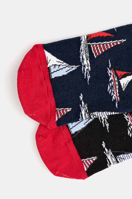 Skarpetki bawełniane męskie wzorzyste (2-pack) kolor multicolor RS25.LGM704 multicolor RS25