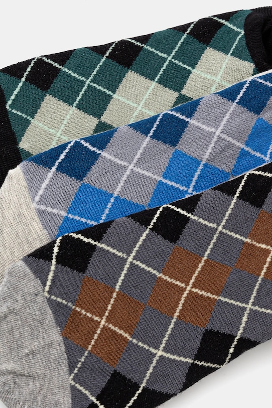 Skarpetki bawełniane męskie wzorzyste (3-pack) kolor multicolor RS25.LGM712 multicolor RS25