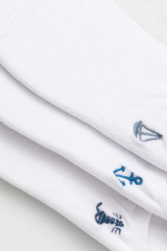 Bavlnené ponožky pánske s ozdobnou výšivkou (3-pack) biela farba RS25.LGM816 biela RS25