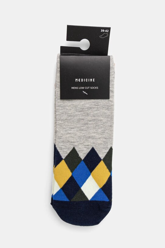 Odzież Skarpetki bawełniane męskie wzorzyste (2-pack) kolor multicolor RS25.LGM817 multicolor