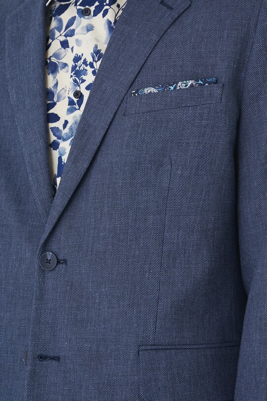 Medicine blazer din amestec de in RS25.MKM703 bleumarin