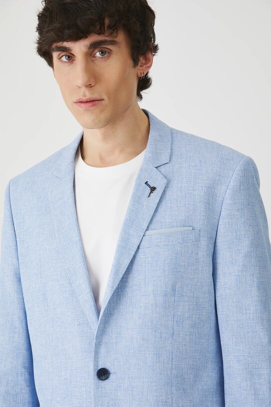 Medicine blazer din amestec de in albastru RS25.MKM821