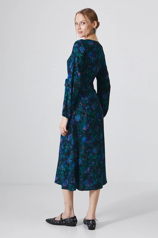 Baleriny skórzane damskie z ozdobnymi elementami kolor czarny RS25.OBD100