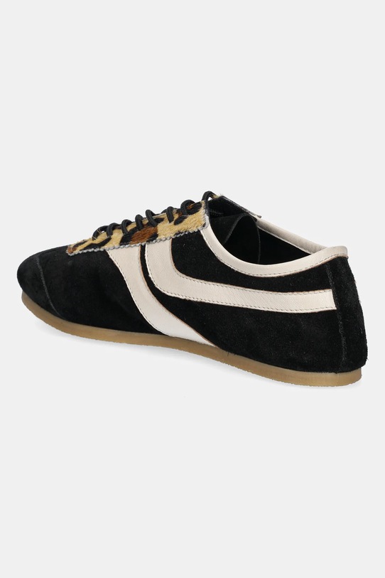 Sneakersy zamszowe damskie z elastyczną podeszwą kolor czarny czarny RS25.OBD504