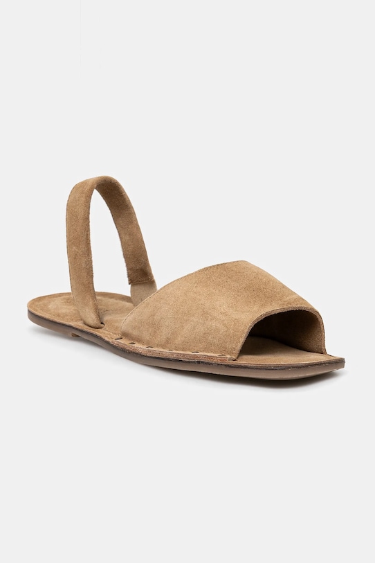 Sandały zamszowe damskie kolor beżowy RS25.OBD716 beżowy RS25