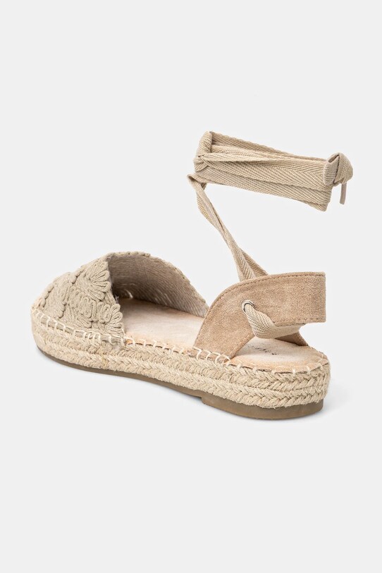 Espadryle damskie z wiązaniem kolor beżowy beżowy RS25.OBD805