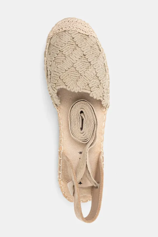 Espadryle damskie z wiązaniem kolor beżowy beżowy RS25.OBD805