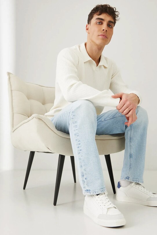 Sneakersy skórzane męskie RS25.OBM300