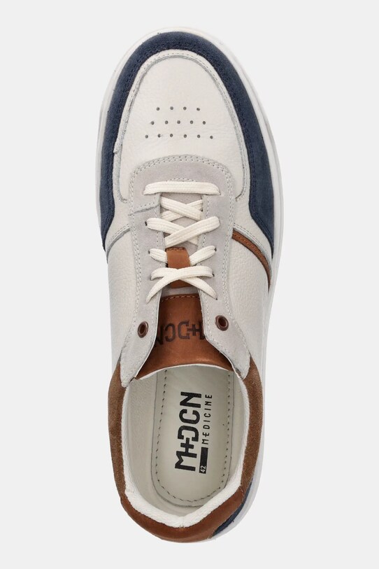 Kožené sneakers boty se semišovými vsadkami více barev RS25.OBM302 vícebarevná